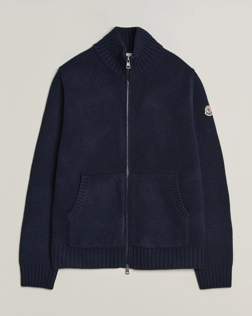 Moncler Full Zip Cardigan Navy – Blå