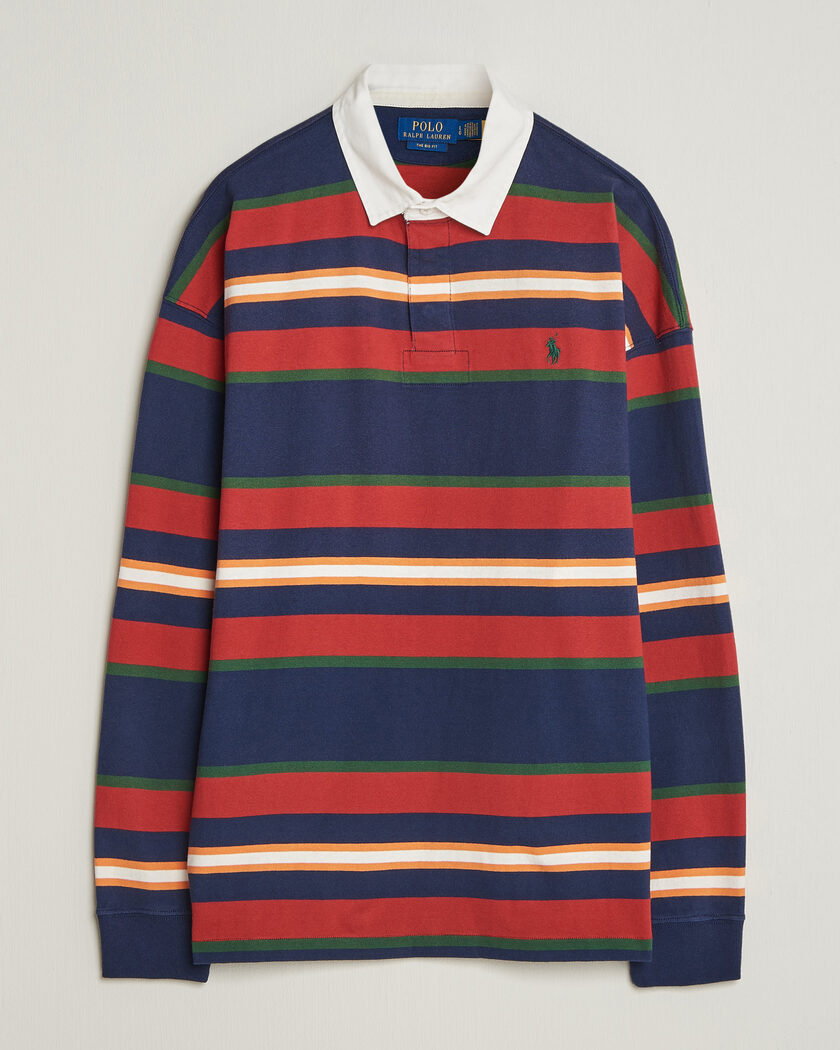 Polo Ralph Lauren Knitted Rugby Pullover Newport Navy Multi – Flerfärgad
