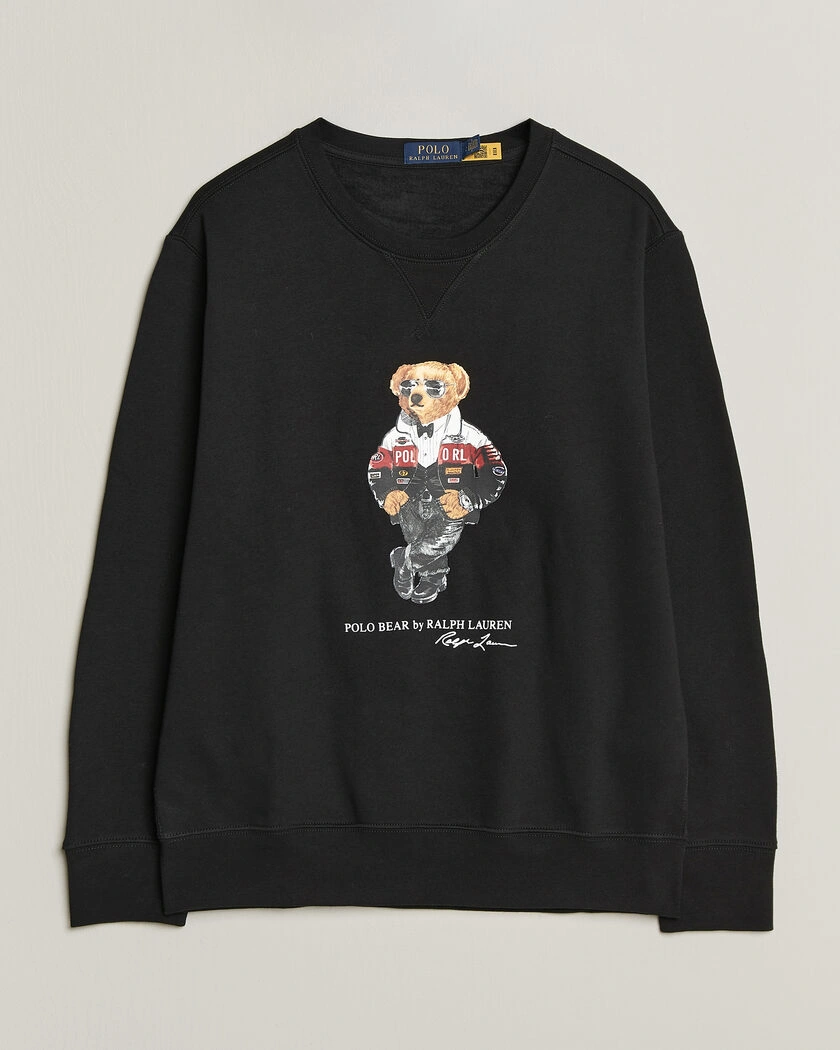 Polo Ralph Lauren Fleece Bear Sweatshirt Polo Black – Svart