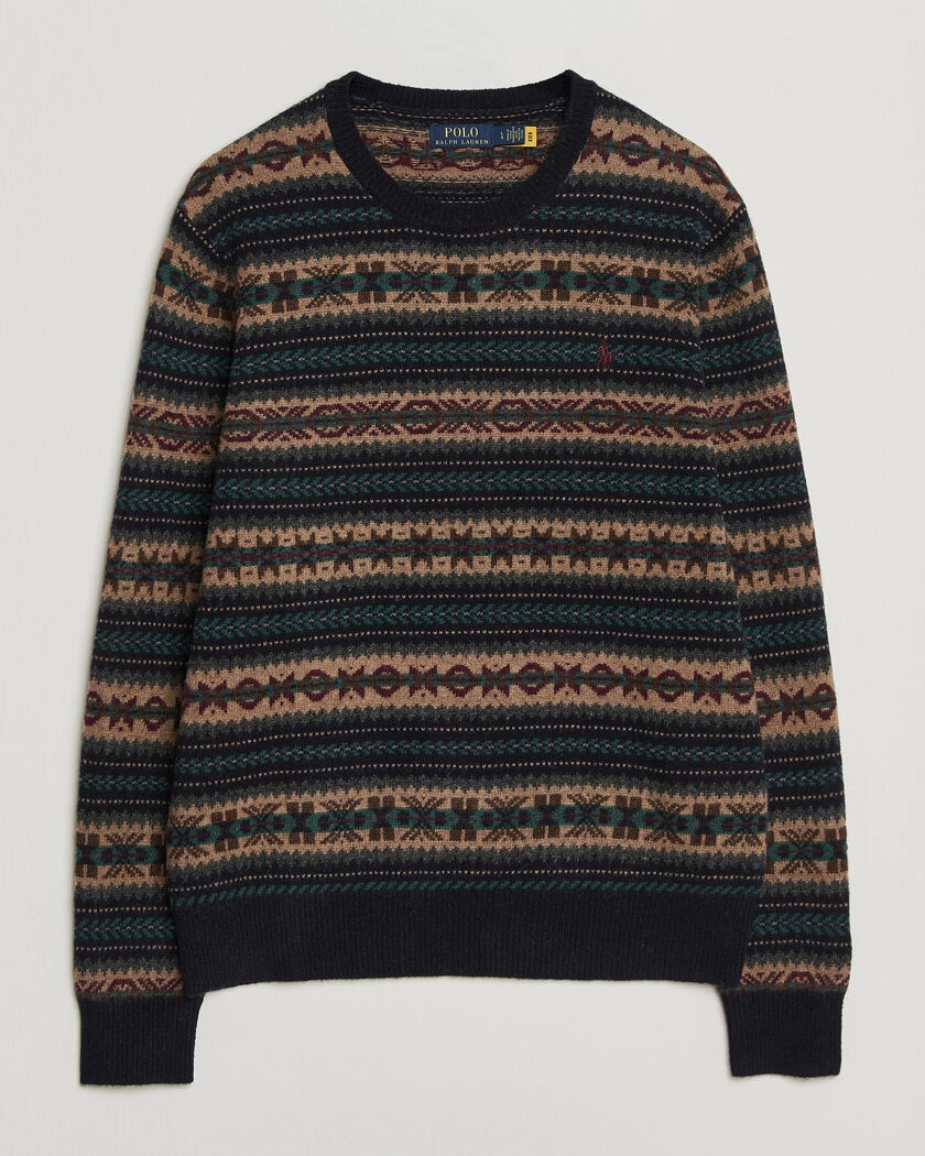 Polo Ralph Lauren Fair Isle Wool Sweater Navy Combo – Blå