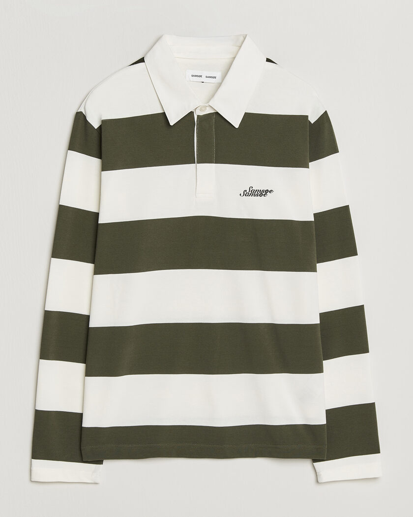 Samsøe Samsøe Kevin Barstriped Rugger Forest Night/White – Flerfärgad