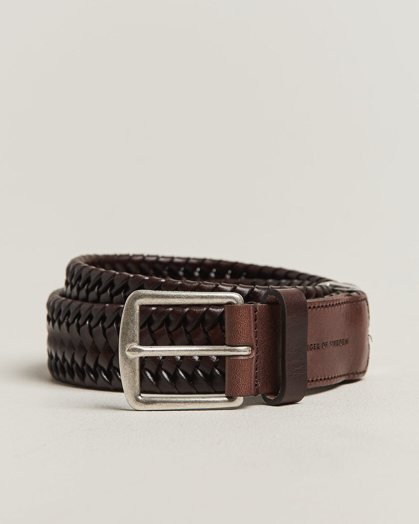 Tiger of Sweden Braidant Braided Belt Dark Brown – Brun