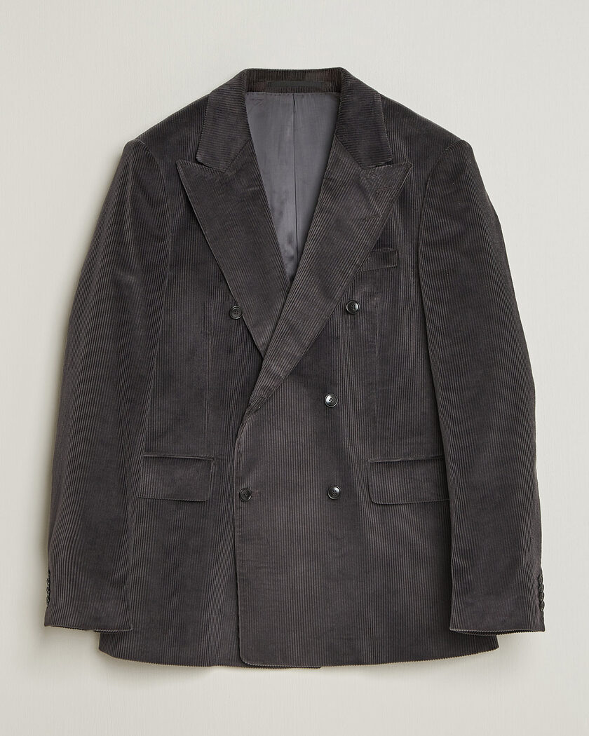 Tiger of Sweden 1903 Corduroy Double Breasted Blazer Phantom – Grå