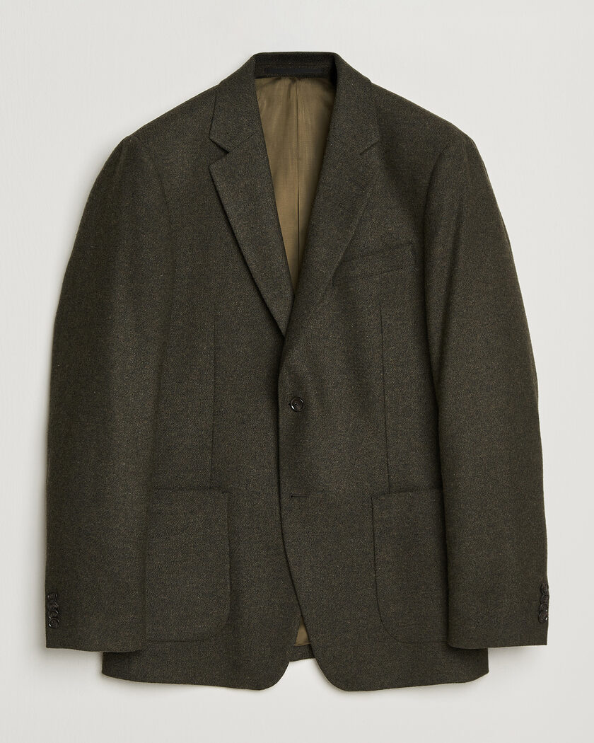 Tiger of Sweden Justin Wool Flannel Suit Blazer Muted Canopy – Grön