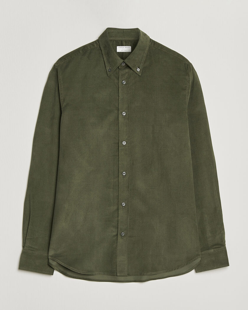 Tiger of Sweden Bjorn Corduroy Shirt City Green – Grön