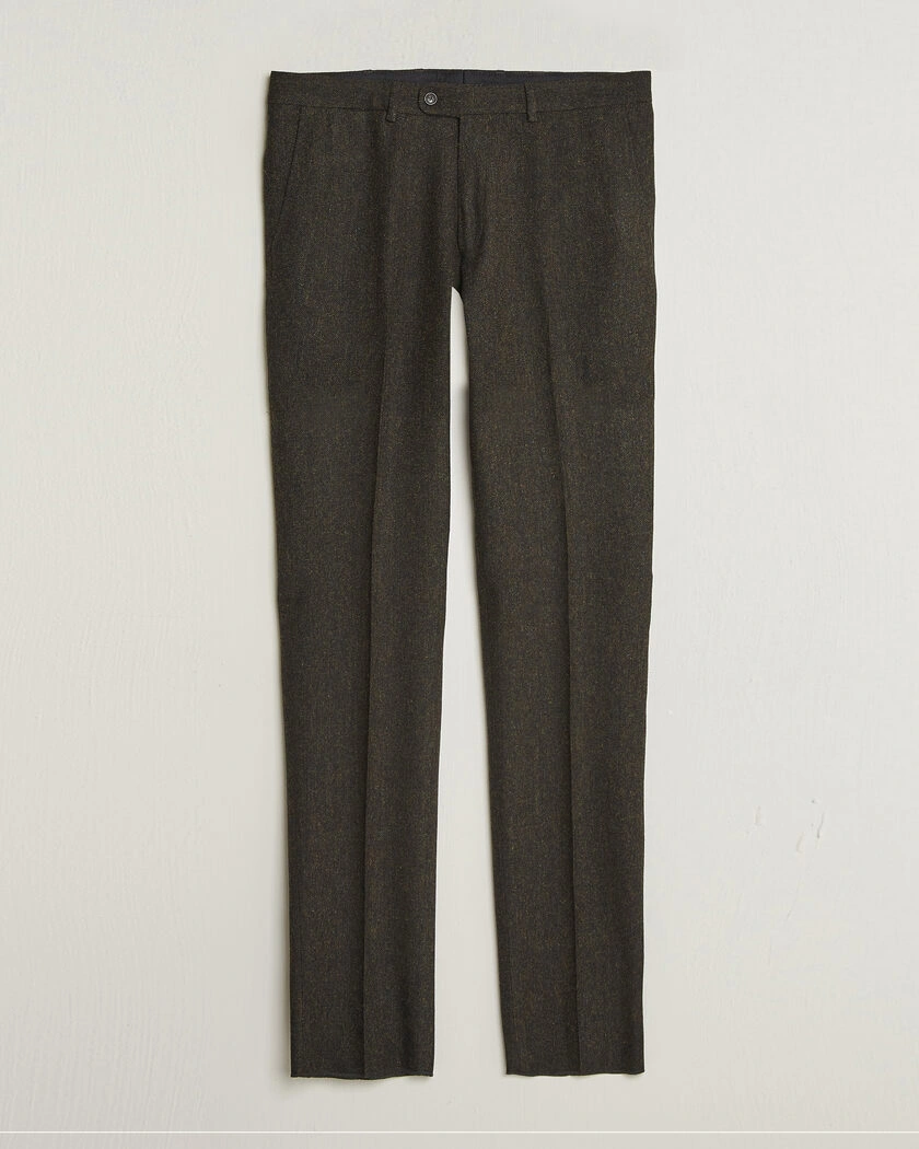 Walker Slater Edward Shetland Wool Donegal Trousers Brown – Brun