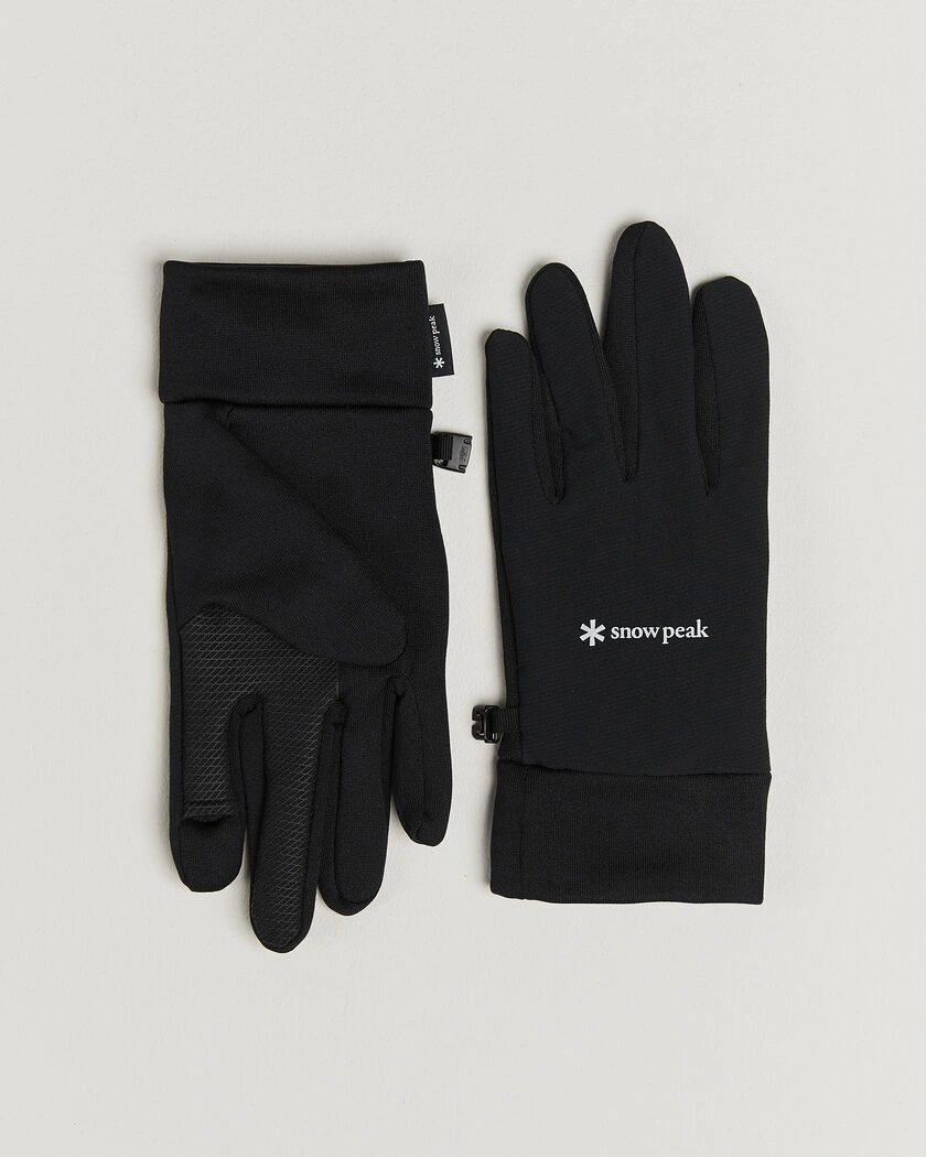 Snow Peak Polartec Power Stretch Gloves Black – Svart