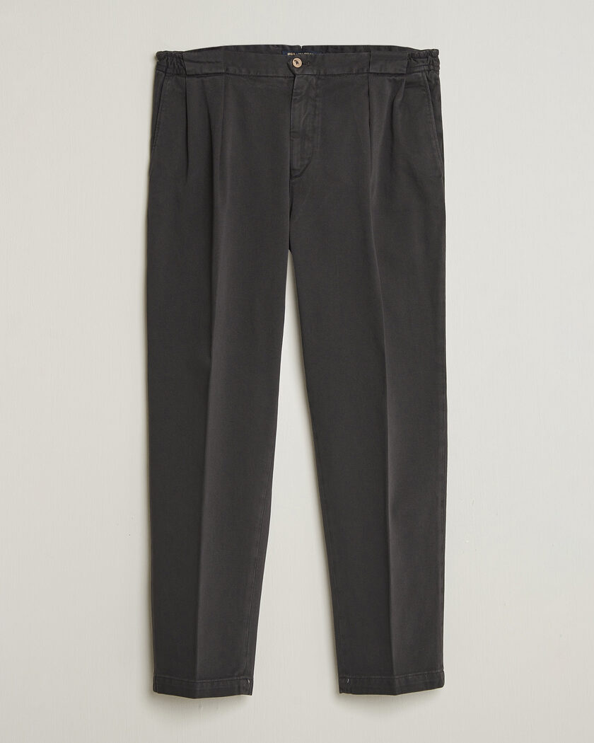 Briglia 1949 Portobello Loose Fit Cotton Trousers Dark Grey – Grå