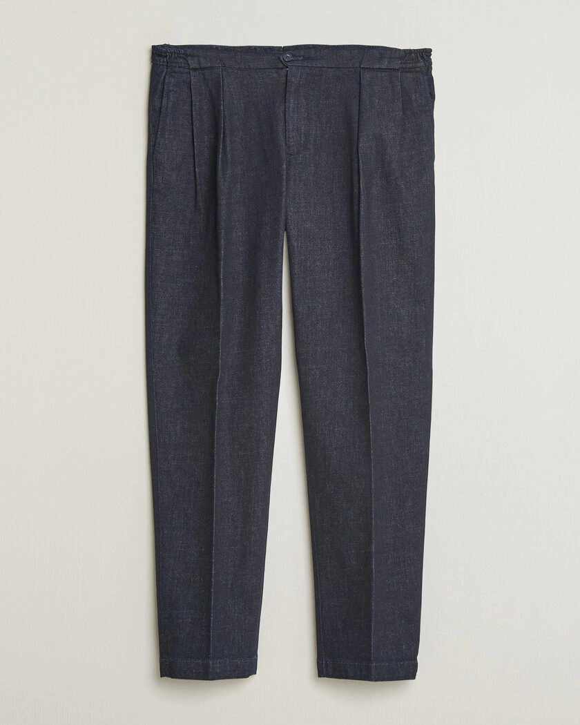Briglia 1949 Portobello Loose Fit Denim Trousers Dark Blue – Blå