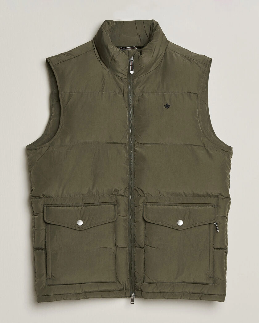 Morris Lennox Puffer Vest Olive – Grön