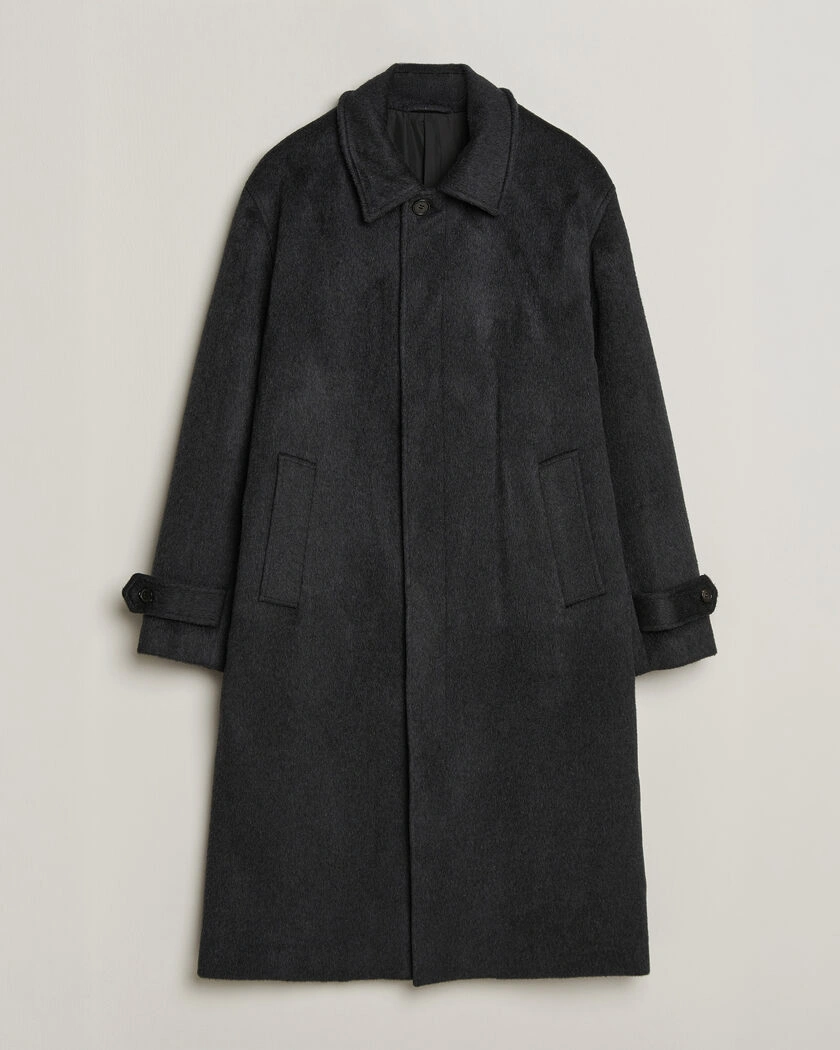 NN07 Gibson Wool/Cashmere Coat Dark Grey – Grå