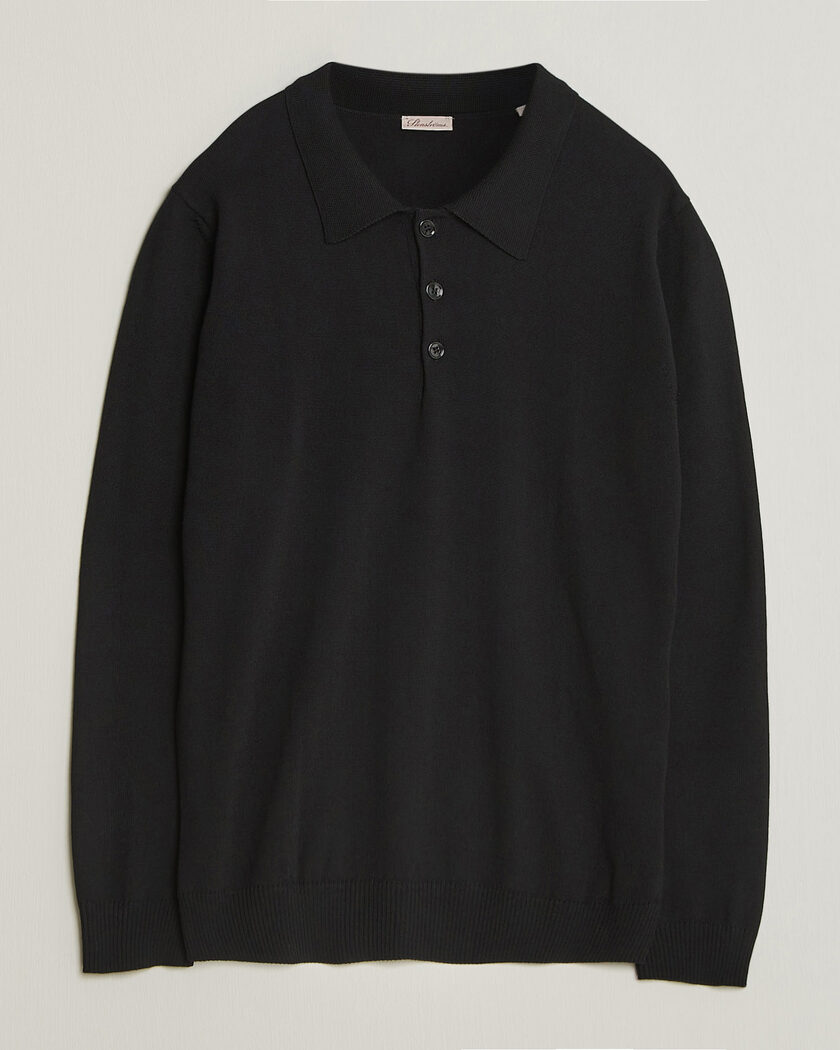 Stenströms Merino Polo Black – Svart