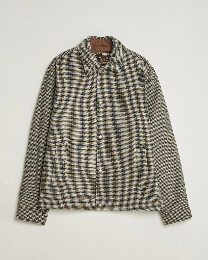 Woolrich Wool Check Light Padded Keating Shirt Jacket Brown – Brun