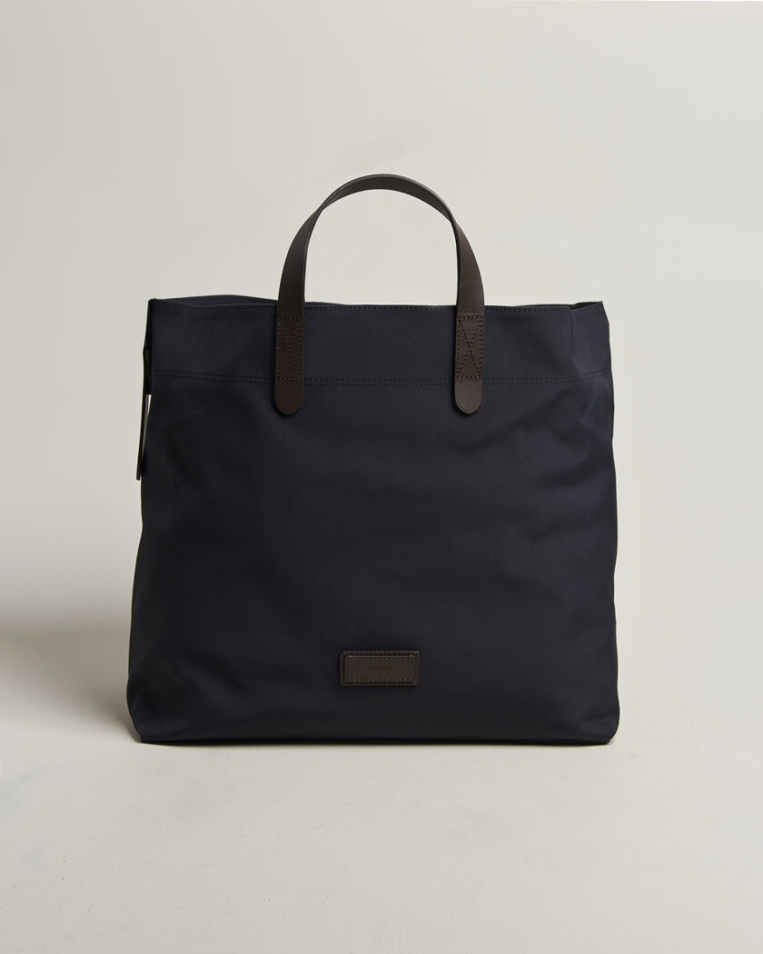 Mismo M/S Companion Tote Bag Navy/Dark Brown – Blå