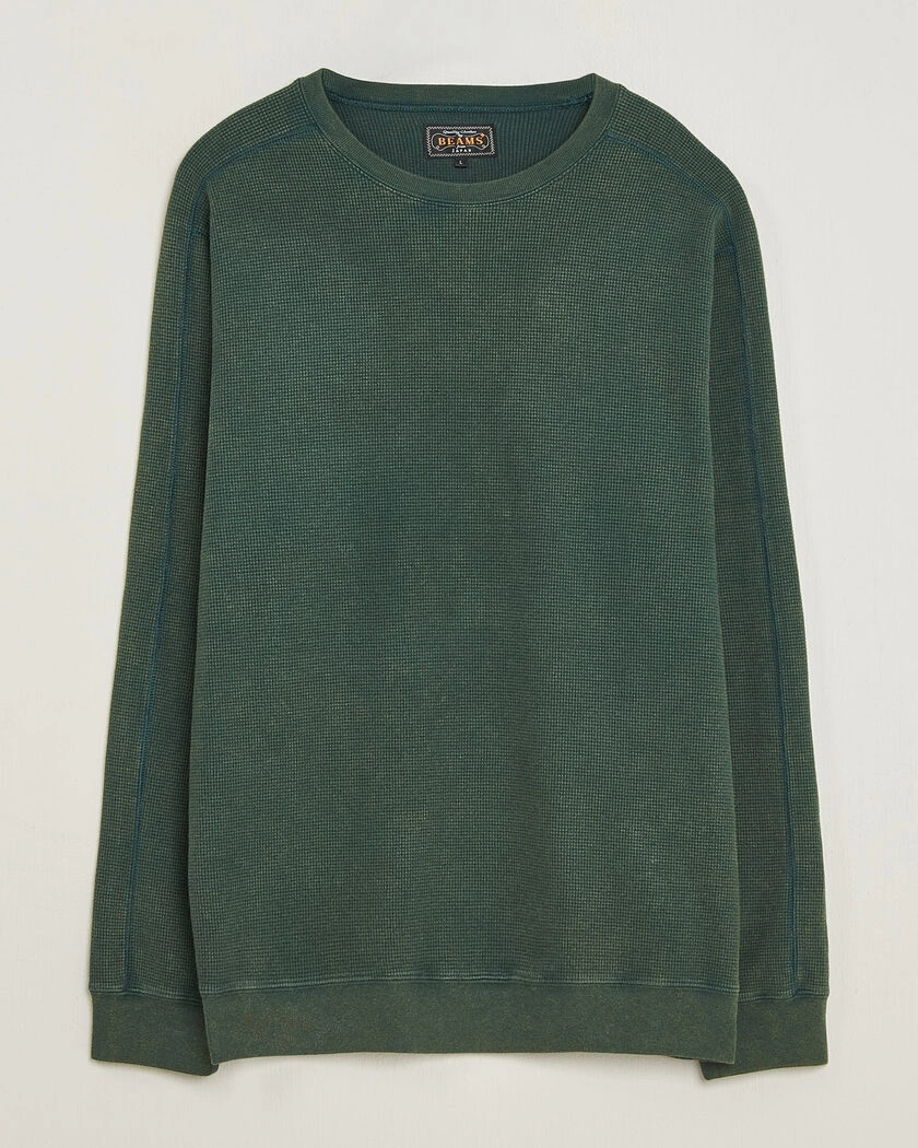 BEAMS PLUS Fade Thermal Crew Green – Grön