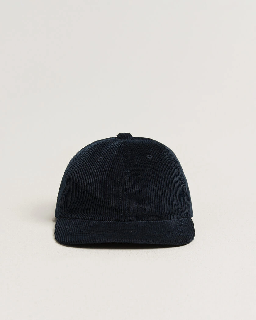 BEAMS PLUS 6 Panel Corduroy Cap Navy – Blå