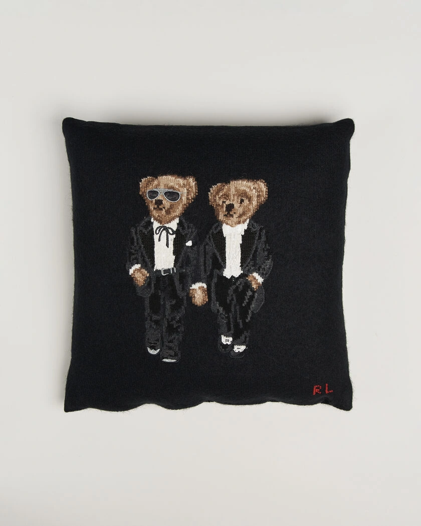 Ralph Lauren Home Ralph & Ricky Bear Wool/Alpaca Pillow Black – Svart
