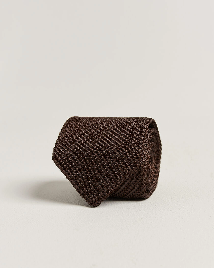 Gant Silk Knitted Tie Shadow Brown – Brun