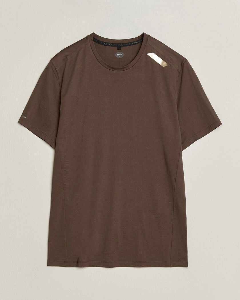 SOAR Running Eco Tech T-Shirt Brown – Brun