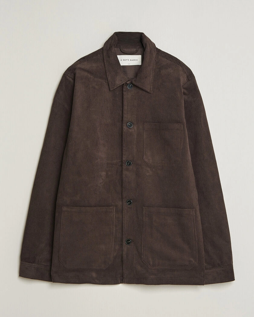 A Day's March Original Corduroy Overshirt – Brun