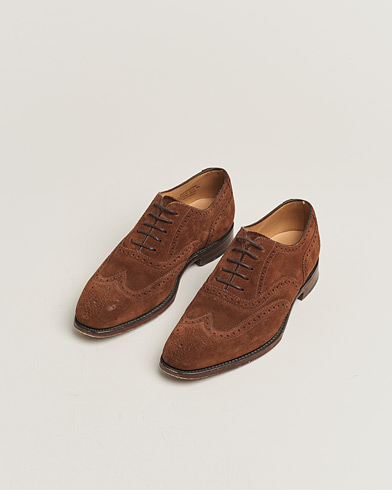 Herr | Pre-owned Randsydda skor | Pre-owned | Loake 1880 Buckingham Brogue Brown Suede UK6,5 - EU40,5