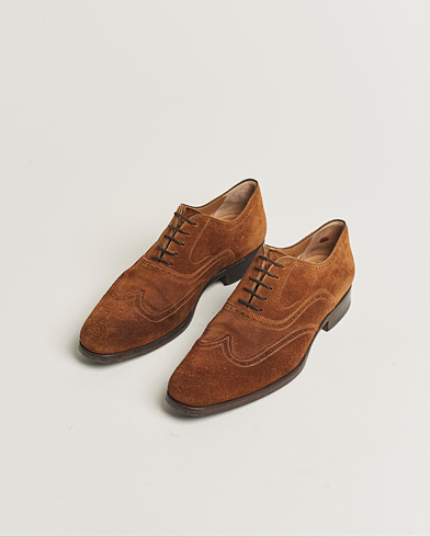 Herr | Pre-owned kläder & skor | Pre-owned | Magnanni Oxford Brogue Brown Suede 42,5