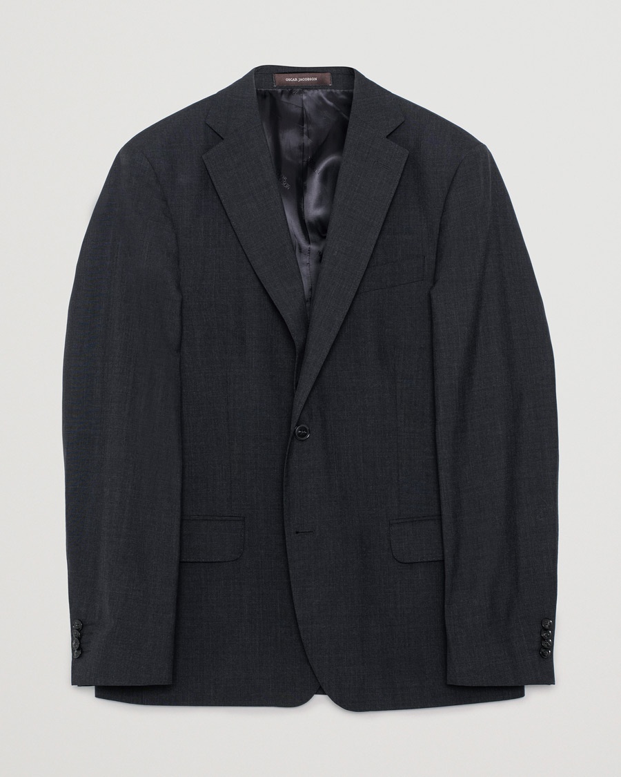 Herr | Pre-owned Kavajer | Pre-owned | Oscar Jacobson Edmund Blazer Super 120's Wool Grey