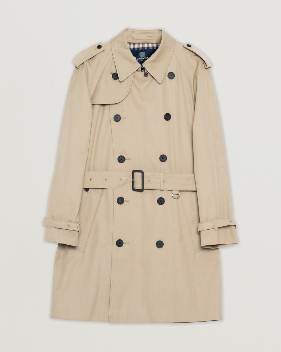 Herr | Pre-owned kläder & skor | Pre-owned | Aquascutum Double Breasted Trenchcoat Camel UK40 - EU50