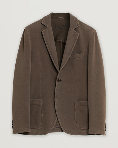 Herr | Pre-owned Kavajer | Pre-owned | Circolo 1901 Jersey Patch Pocket Blazer Fango Brown 48