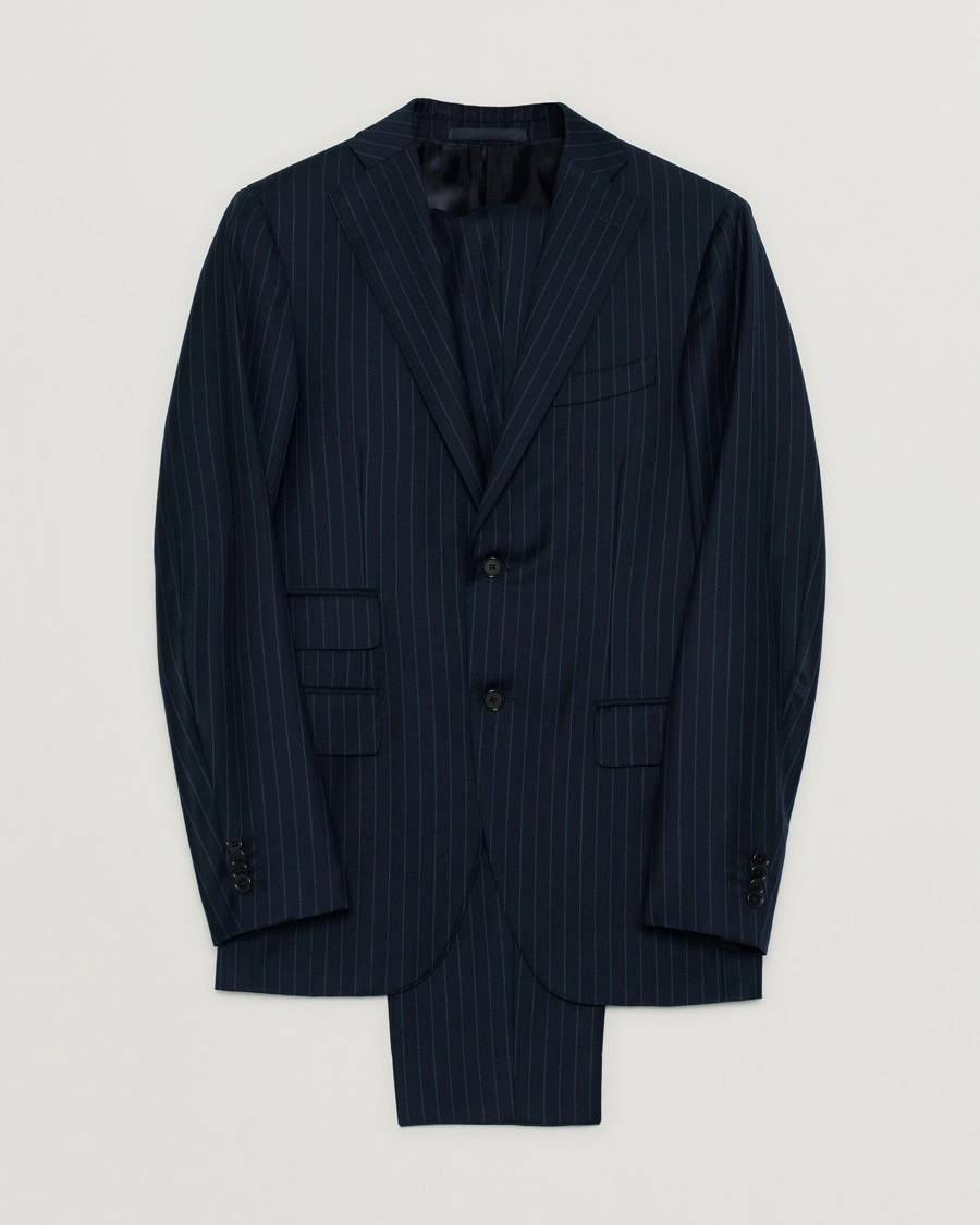 Herr | Pre-owned kläder & skor | Pre-owned | Caruso Wool Pinstripe Suit Navy 46