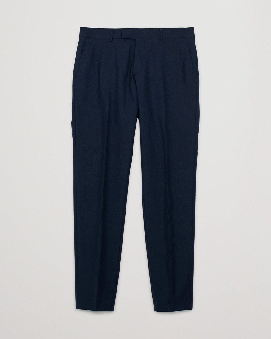 Herr | Pre-owned Byxor | Pre-owned | Oscar Jacobson Damien Wool Barberis Super 120 Trousers Blue