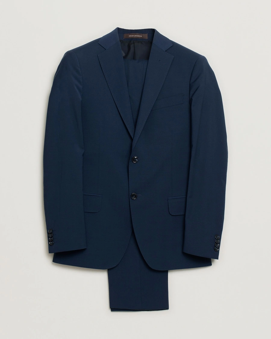 Herr | Pre-owned kläder & skor | Pre-owned | Oscar Jacobson Wool Stretch Suit Blue 46/48