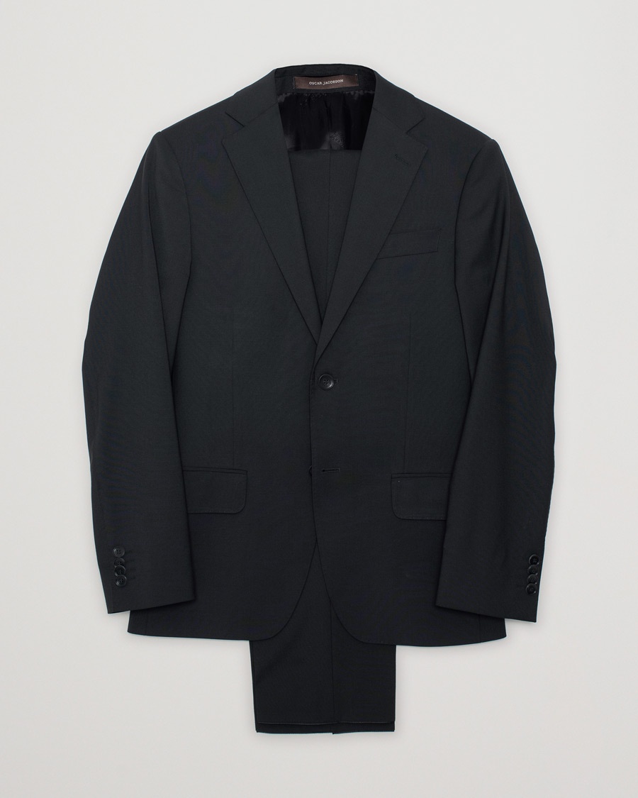 Herr | Pre-owned Kavajer | Pre-owned | Oscar Jacobson Edmund Wool Stretch Suit Black 44/46
