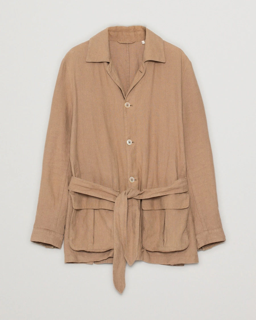 Herr | Pre-owned Jackor | Pre-owned | Stenströms Linen Utility Jacket Beige