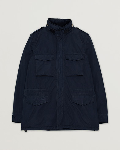 Aspesi Giubotto Garment Dyed Field Jacket Navy