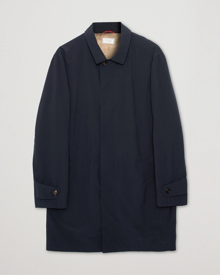 Herr | Pre-owned Jackor | Pre-owned | Brunello Cucinelli Unlined Nylon Car Coat Navy 48