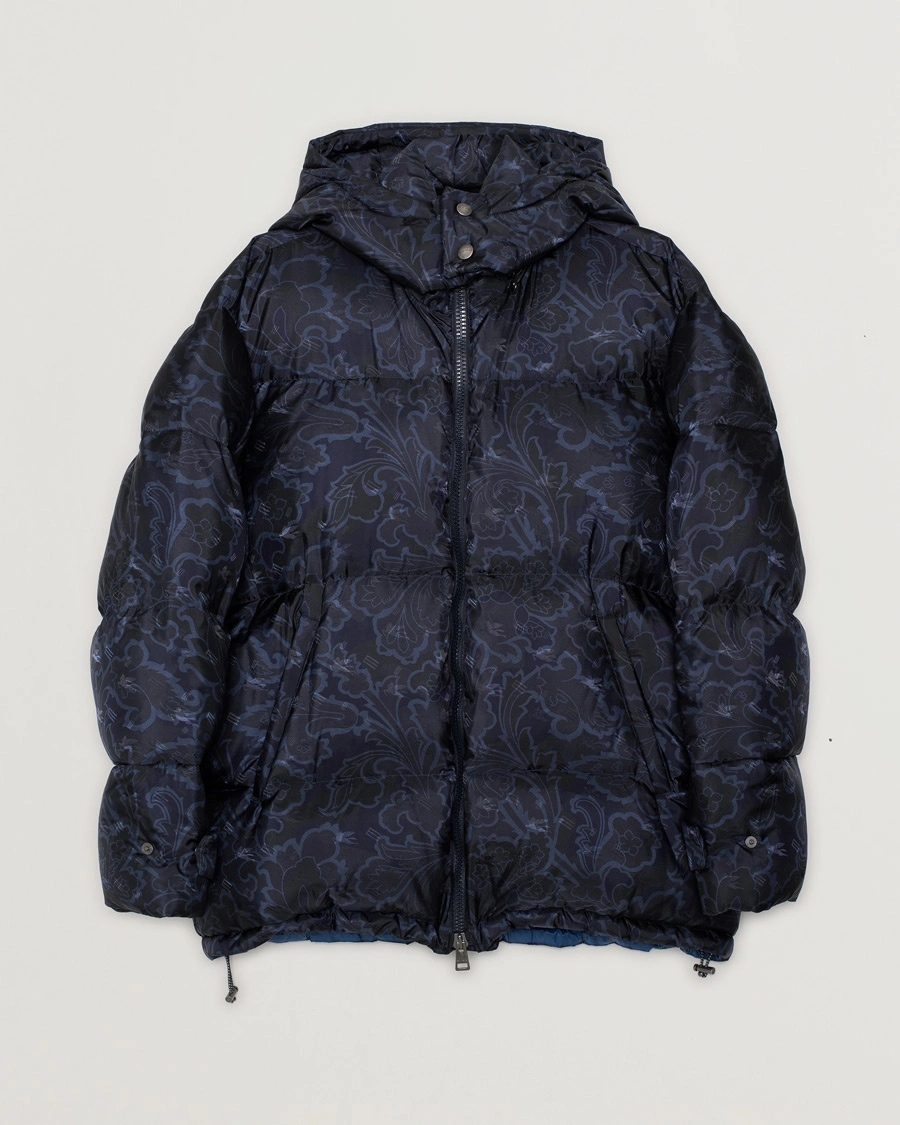 Herr | Pre-owned Jackor | Pre-owned | Etro Patterned Down Jacket Navy XL