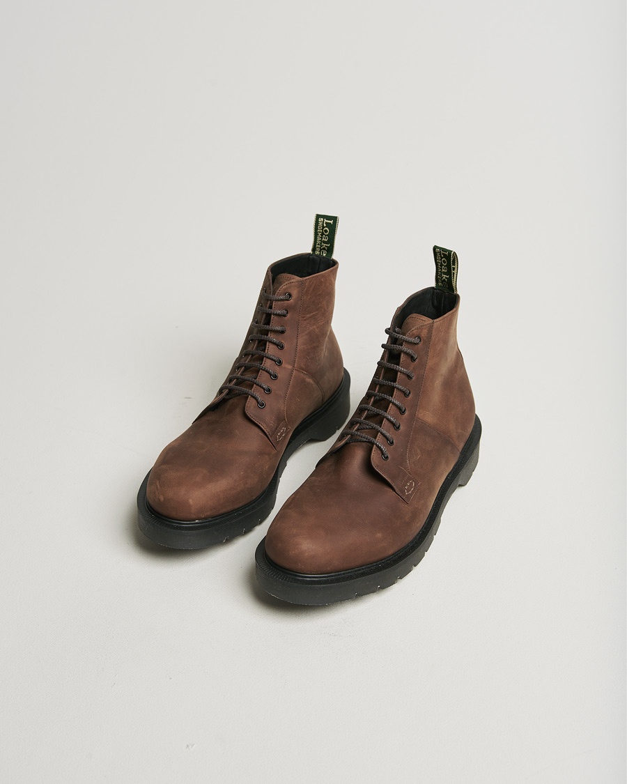 Herr | Pre-owned Randsydda skor | Pre-owned | Loake Shoemakers Niro Heat Sealed Laced Boot Brown Nubuck