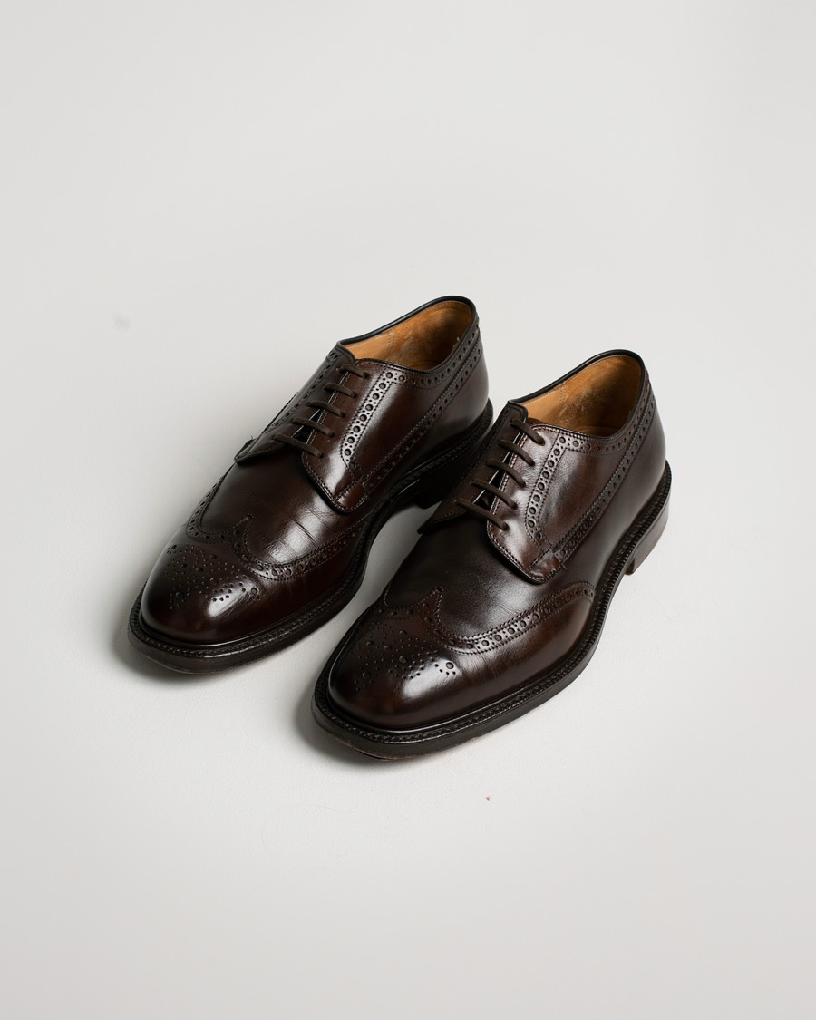 Herr | Pre-owned Randsydda skor | Pre-owned | Church's Grafton Polished Binder Brogue Burgundy