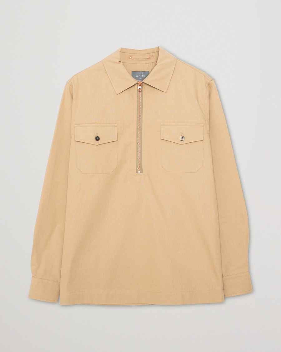 Herr | Pre-owned Skjortor | Pre-owned | Private White V.C. Half Zip Pullover Sand