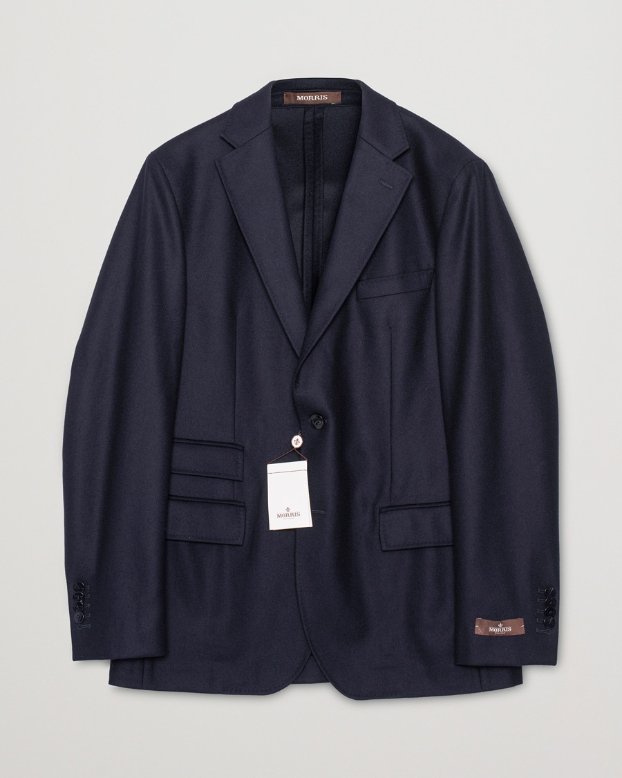 Herr | Pre-owned Kavajer | Pre-owned | Morris Heritage Keith Flannel Suit Blazer Navy