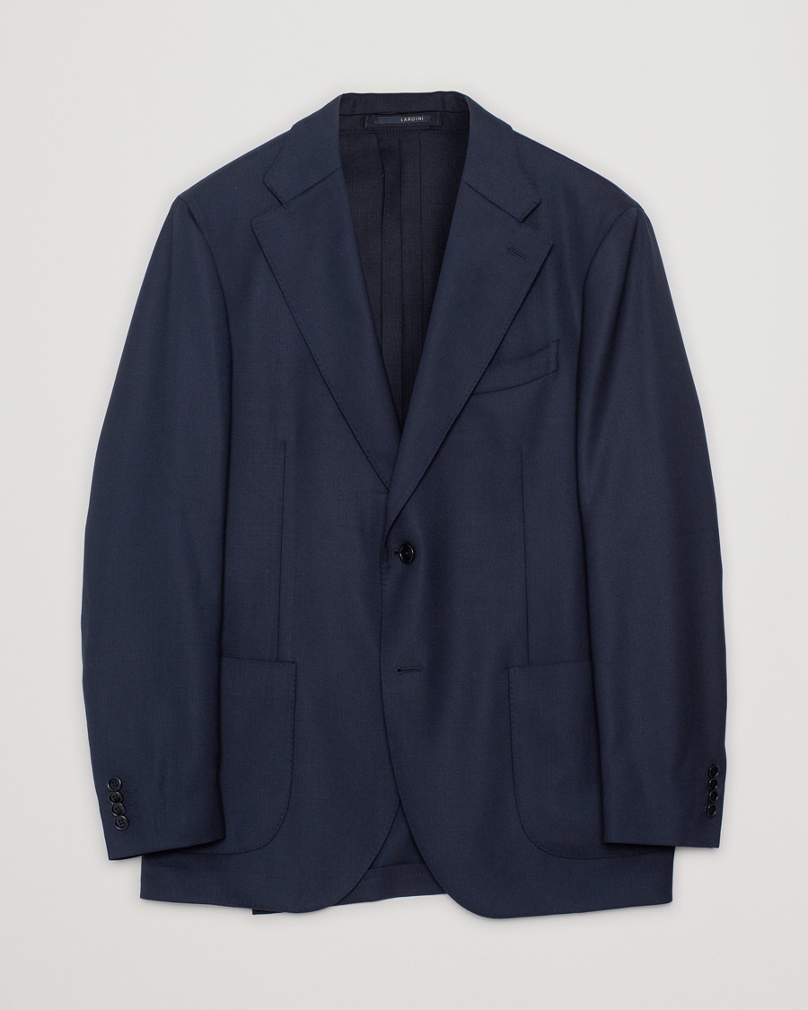 Herr | Pre-owned Kavajer | Pre-owned | Lardini Patch Pocket Wool Blazer Navy