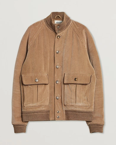 Pre-owned Valstar Raglan Corduroy Jacket Sand 48 – Beige