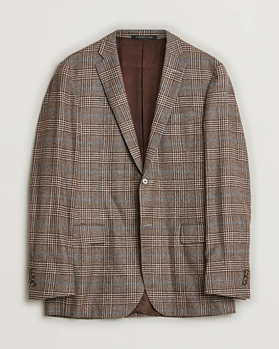 Pre-owned Corneliani Check Wool Blazer Brown 52 – Brun