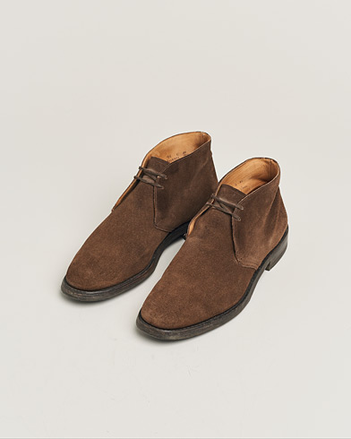 Herr | Pre-owned Randsydda skor | Pre-owned | Church's Ryder Desert Boots Dark Brown Suede
