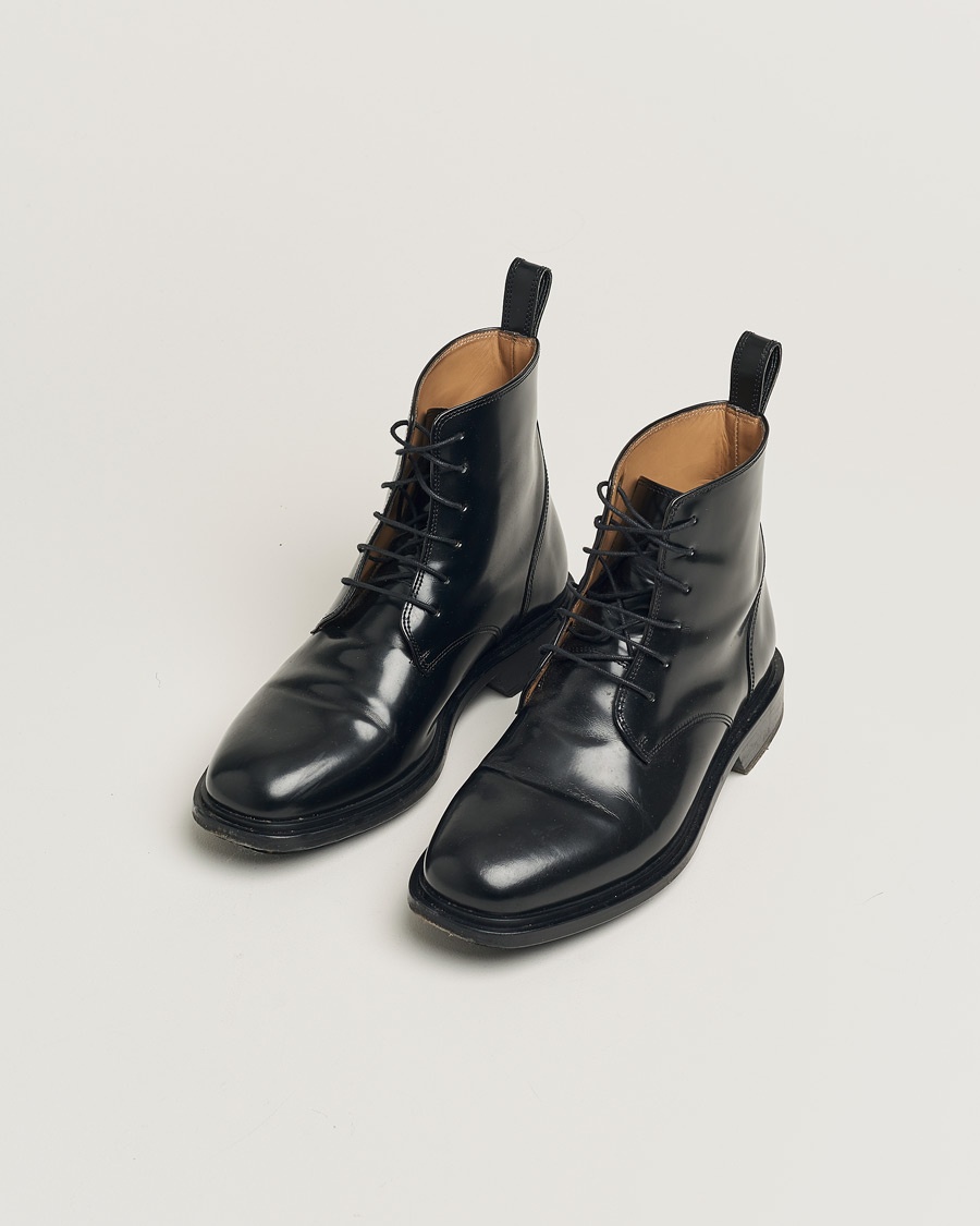 Herr | Pre-owned kläder & skor | Pre-owned | A.P.C. Patent Lace Up Boots Black 41