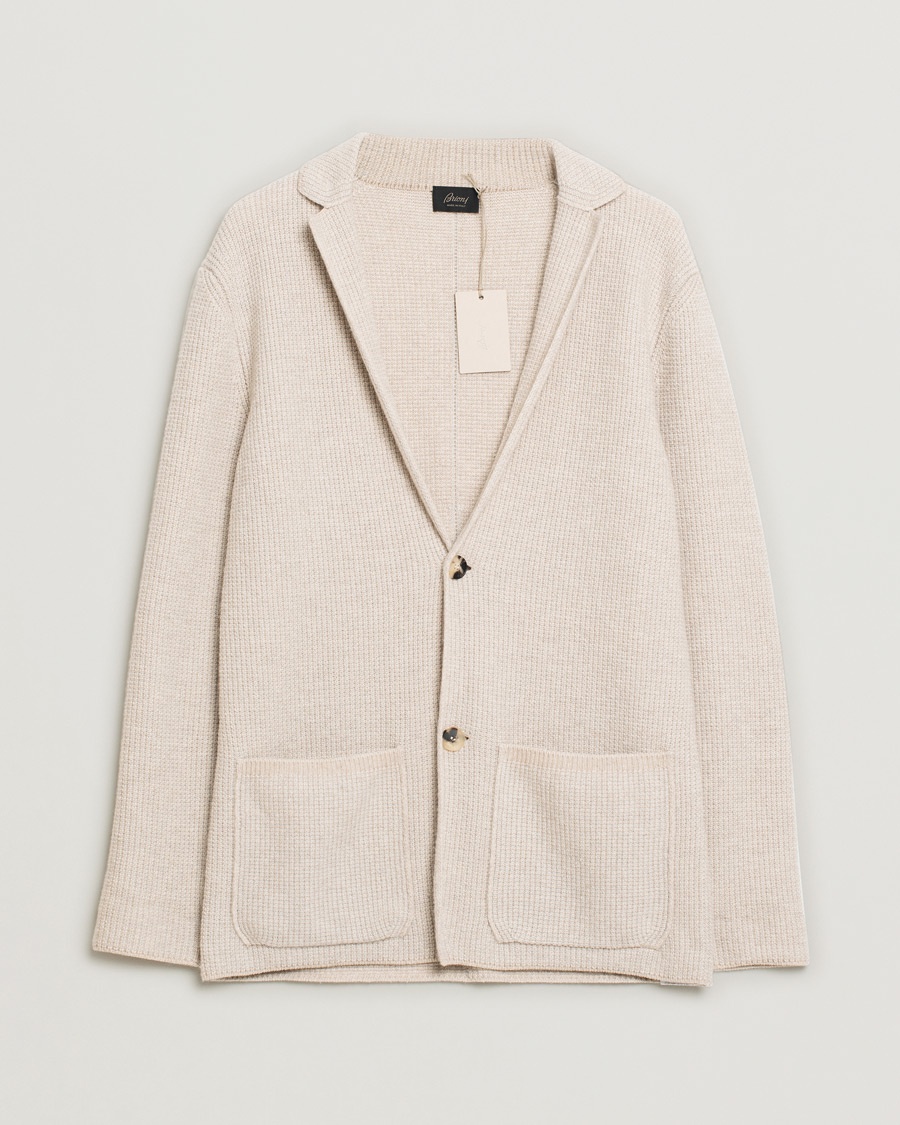 Herr | Pre-owned Kavajer | Pre-owned | Brioni Cashmere Jacquard Cardigan Beige