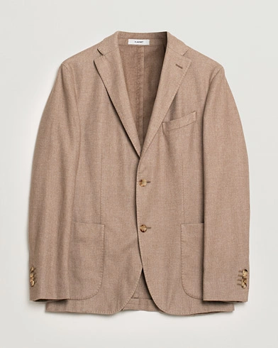 Boglioli K Jacket Cashmere Flannel Blazer Taupe 48