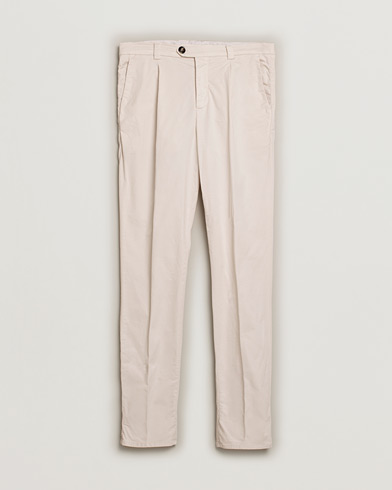 Herr | Pre-owned kläder & skor | Pre-owned | Brunello Cucinelli Slim Fit Pleated Trousers Off White