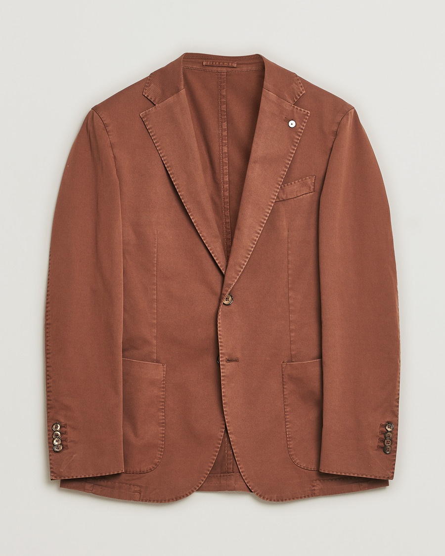 Herr | Pre-owned Kavajer | Pre-owned | L.B.M. 1911 Jack Regular Fit Cotton Stretch Blazer Brown